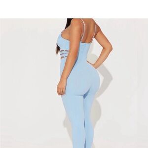 Haute Monde Sky Blue Jumpsuit